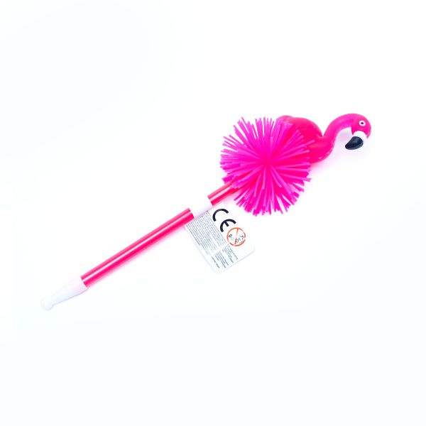 Boligrafo Flamenco Rosa Plumas con luz 